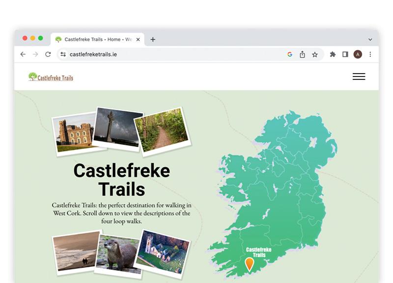 Website Design for Castlefreke Trails in Rosscarbery West Cork